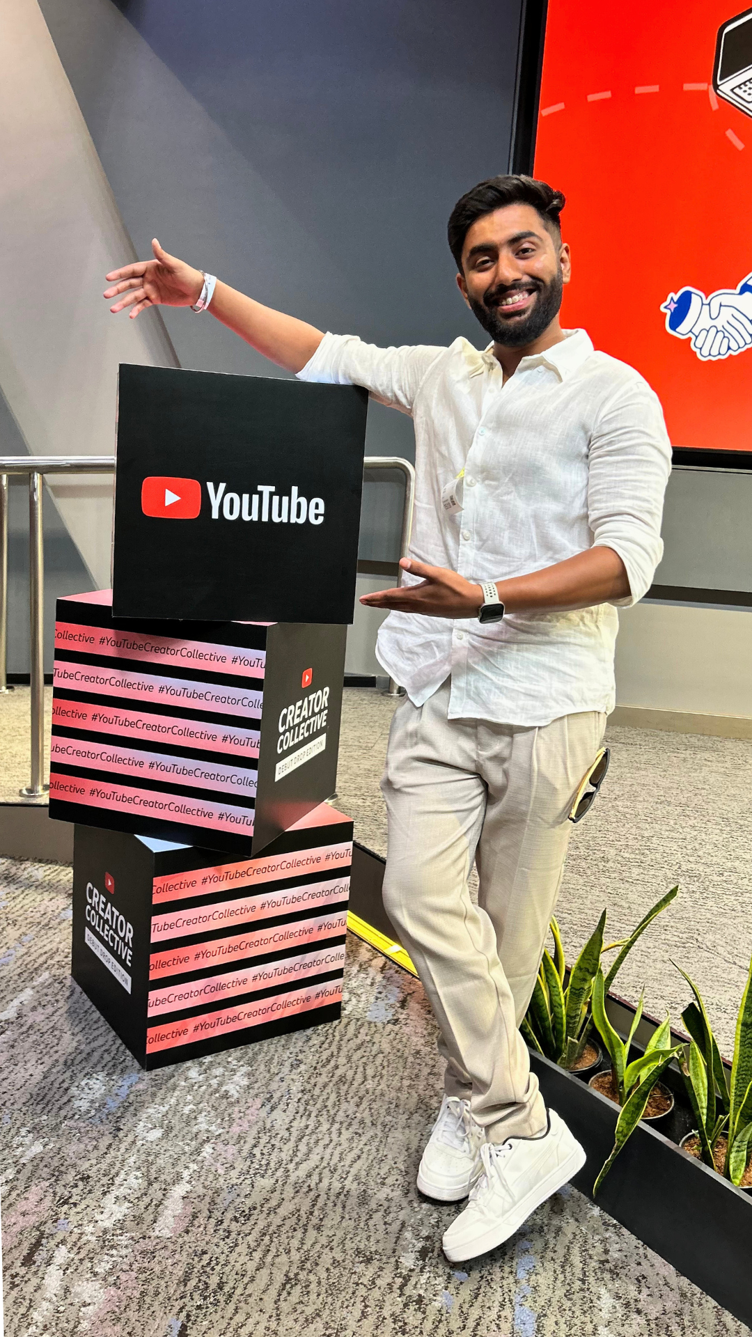 Mihir Arora at YouTube creators collective event hosted at google office by YouTube