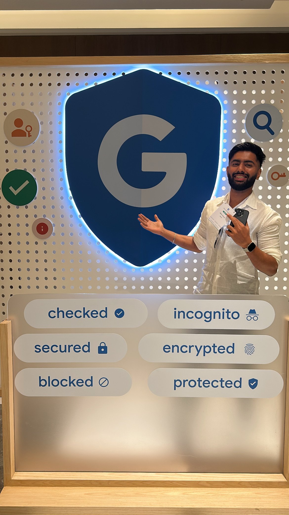 Mihir Arora got invited at safer with google event by Google India