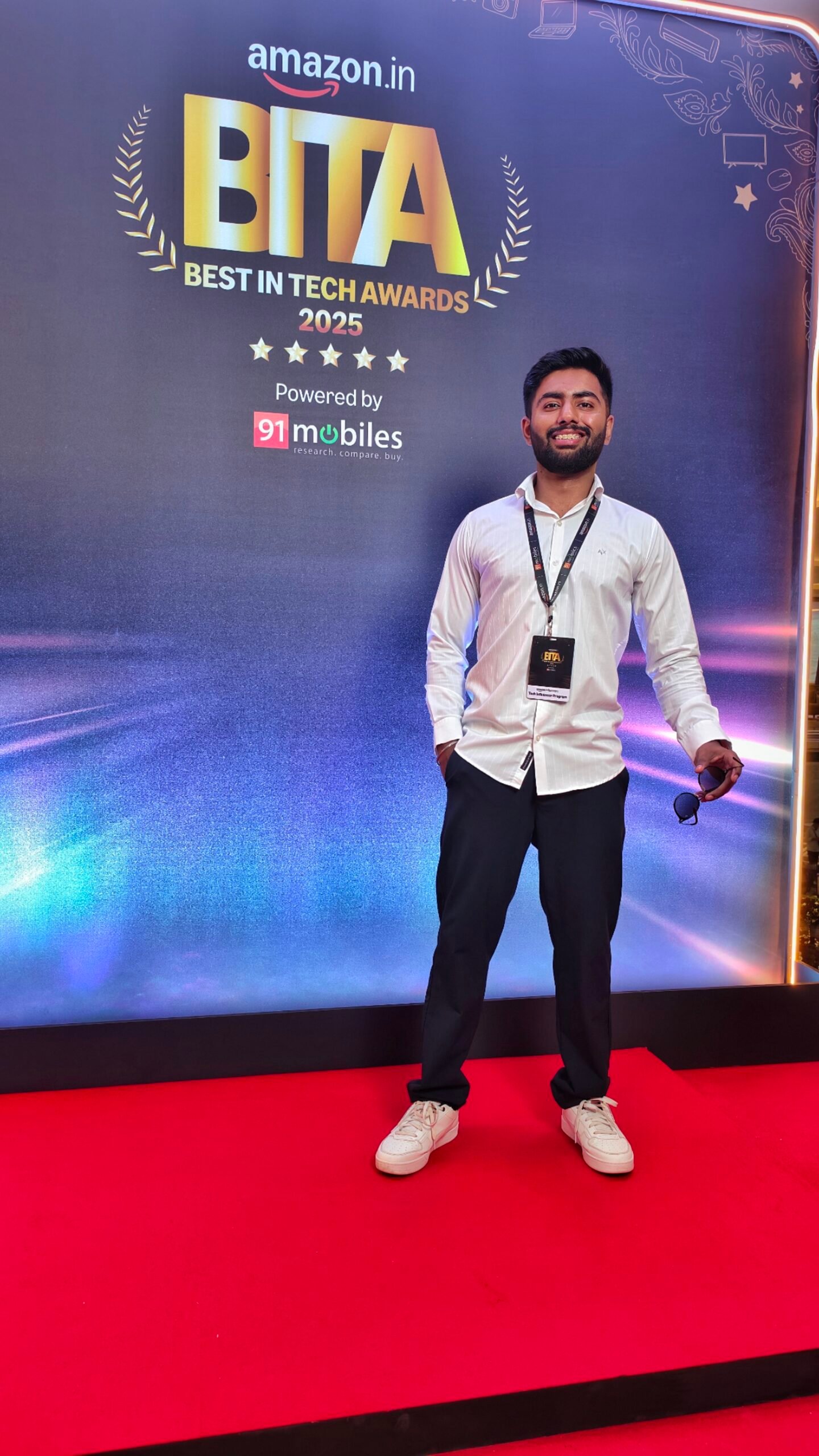 Mihir Arora at Amazon Best in Tech Awards 2025 powered by 91mobiles