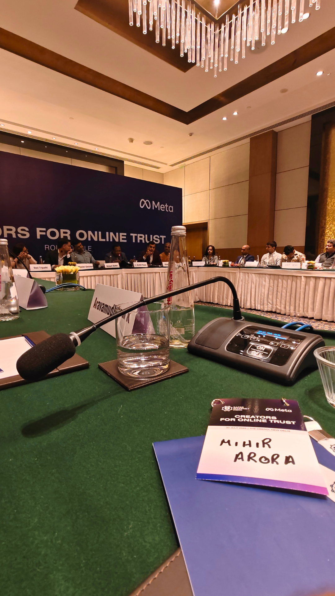 Mihir Arora got invited at Meta X Safer Internet India Event