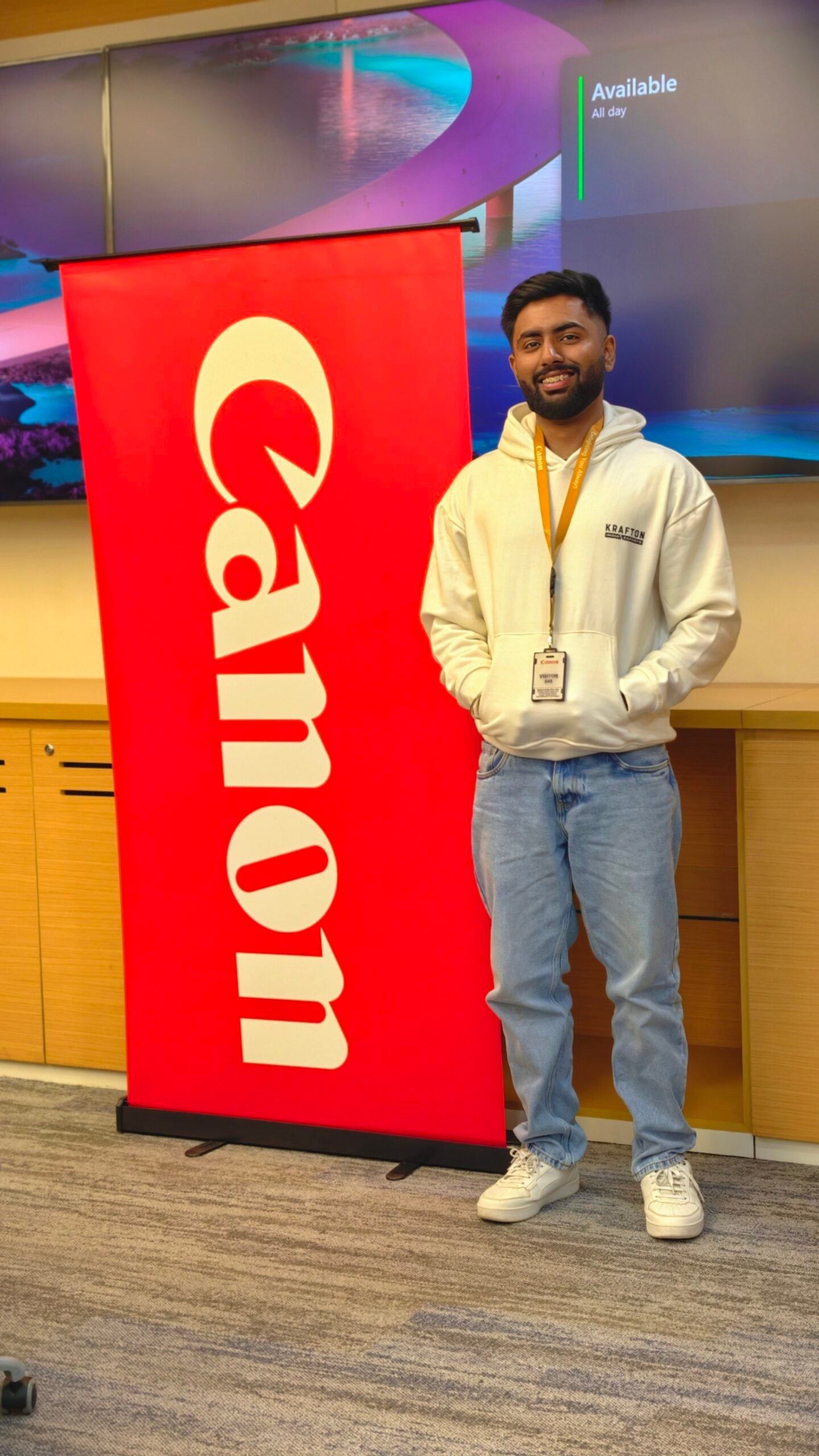 Mihir Arora got invited at Canon India office